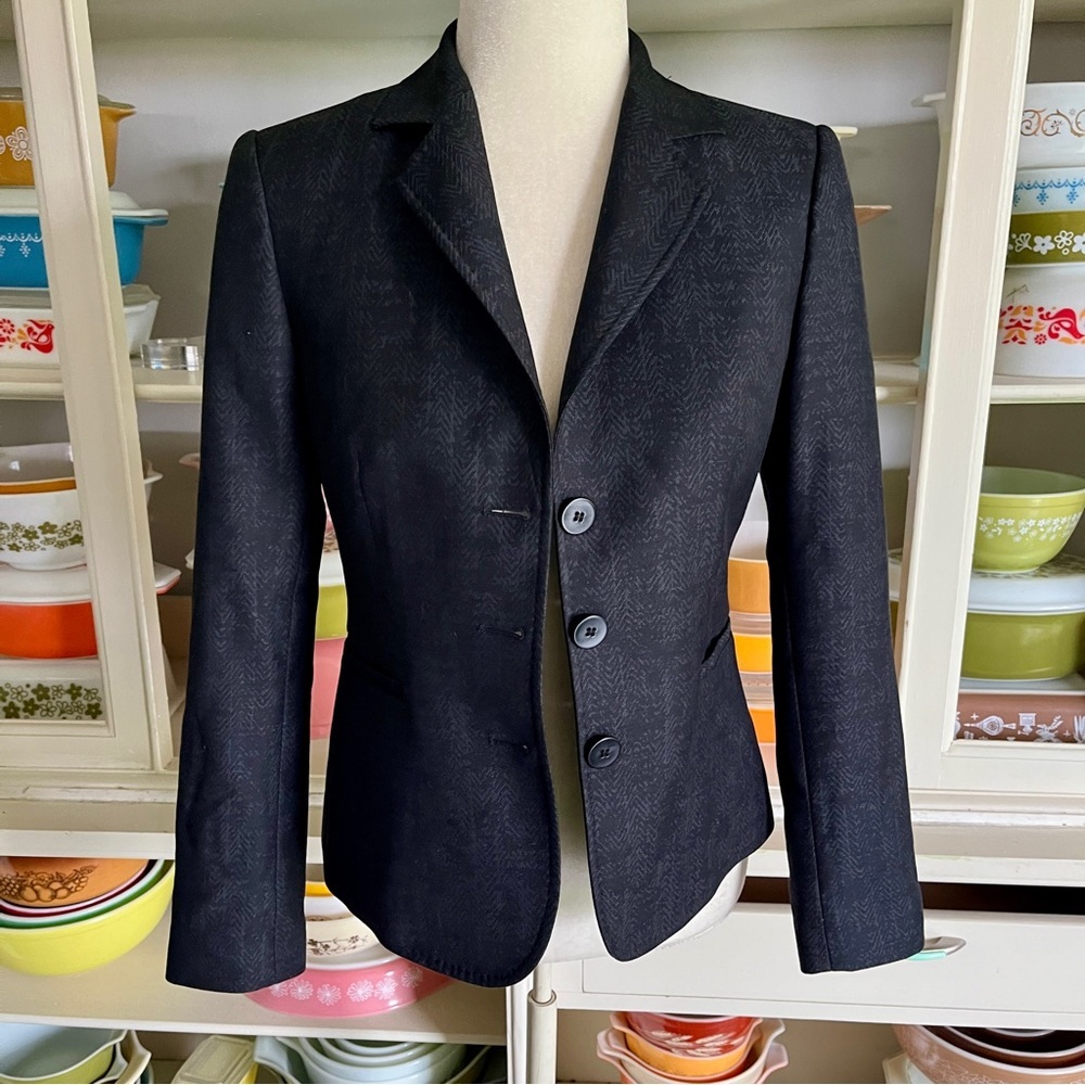 Santorelli Anna Virgin Wool Tweed Blazer - Size 2